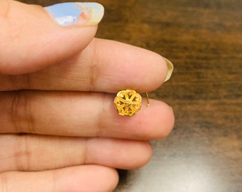 22k Gold Nose pin-Gold Nose Stud-Solid Gold Nose pin-Indian Nose pin-Gift for her-Gold Nose Stud-Real Gold Nose Stud-Nose jewelery