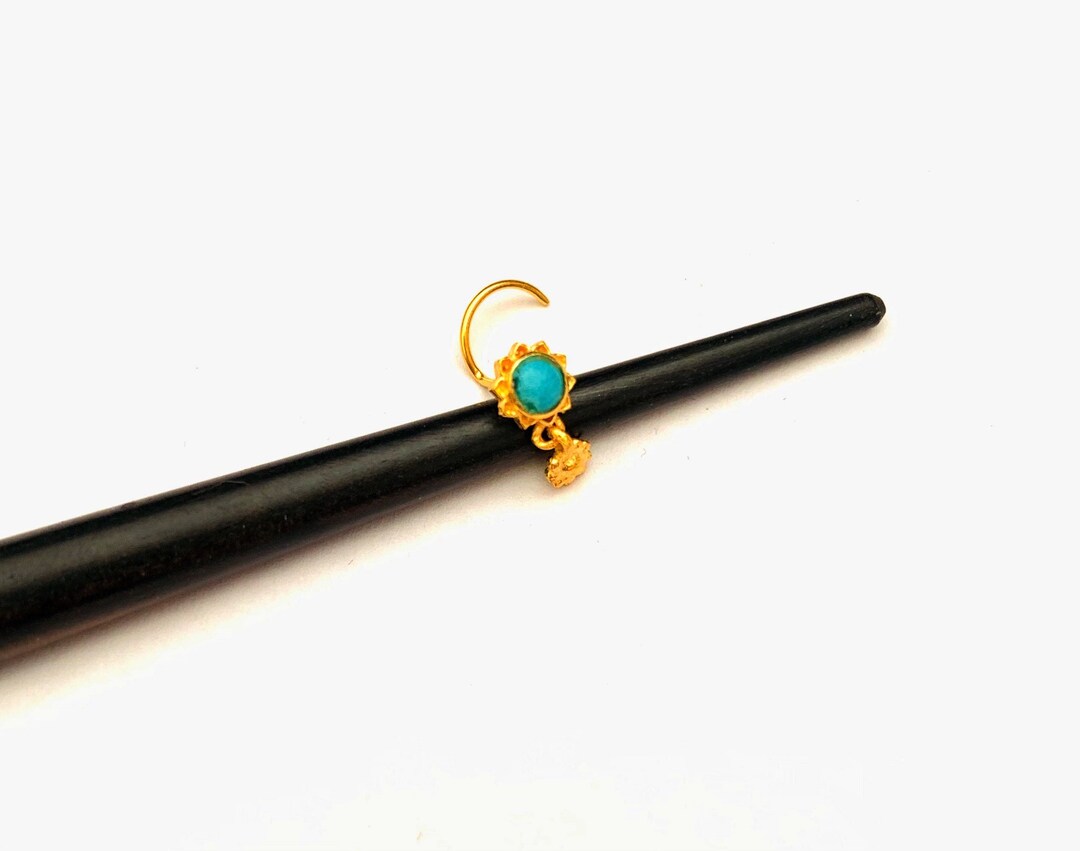 18k Gold Nose Studsolid Gold Indian Nose Pin Nostril Studgold Nose Hooprajasthani Gold Nose