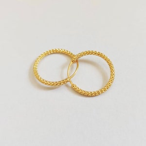 22k Gold Hoop Earrings- 22k yellow Gold Bali- Real Gold Earrings-Solid Gold Hoop Earrings- Real Gold Hoop- Solid Gold hoop- Christmas Gift