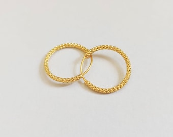 22k Gold Hoop Earrings- 22k yellow Gold Bali- Real Gold Earrings-Solid Gold Hoop Earrings- Real Gold Hoop- Solid Gold hoop- Christmas Gift