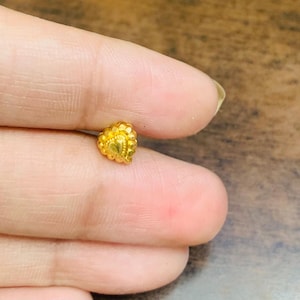 22k Gold Nose Stud-Solid Gold Indian Nose pin- Nostril Stud-Gold nose hoop-Rajasthani Gold Nose Stud-Tiny Solid gold nose ring-Gold nose Pin