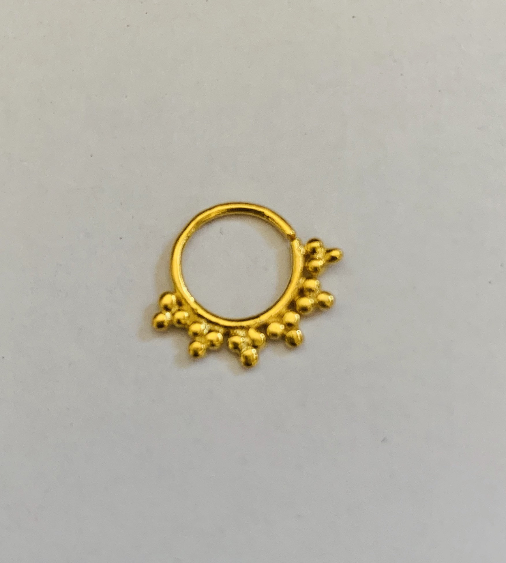 Gold Nose Ring Indian Nose Ring Gold Plated Nose Ring Nose Etsy