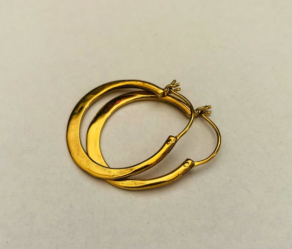 Unisex 14k gold hoop cheap earrings