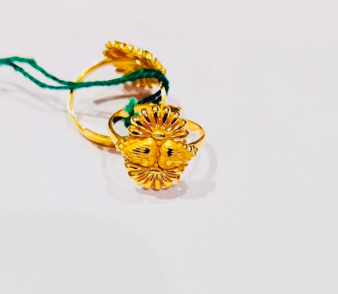 22k Solid Gold Toe Ringindian Gold Toe Ringgold Toe Etsy