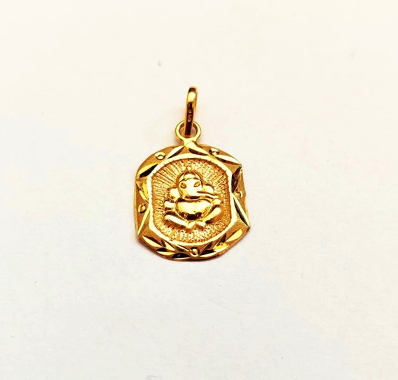 Unique ganpati 2024 gold pendant