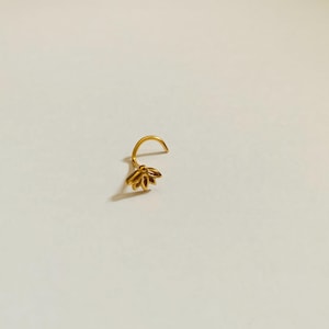 22k Gold Nose Stud-Solid Gold Indian Nose pin- Nostril Stud-Gold nose hoop-Rajasthani Gold Nose Stud-Tiny Solid gold nose ring-Gold nose Pin