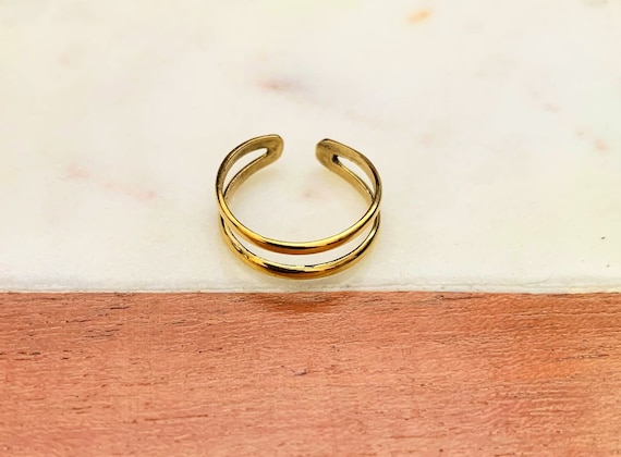 18k gold toe rings deals
