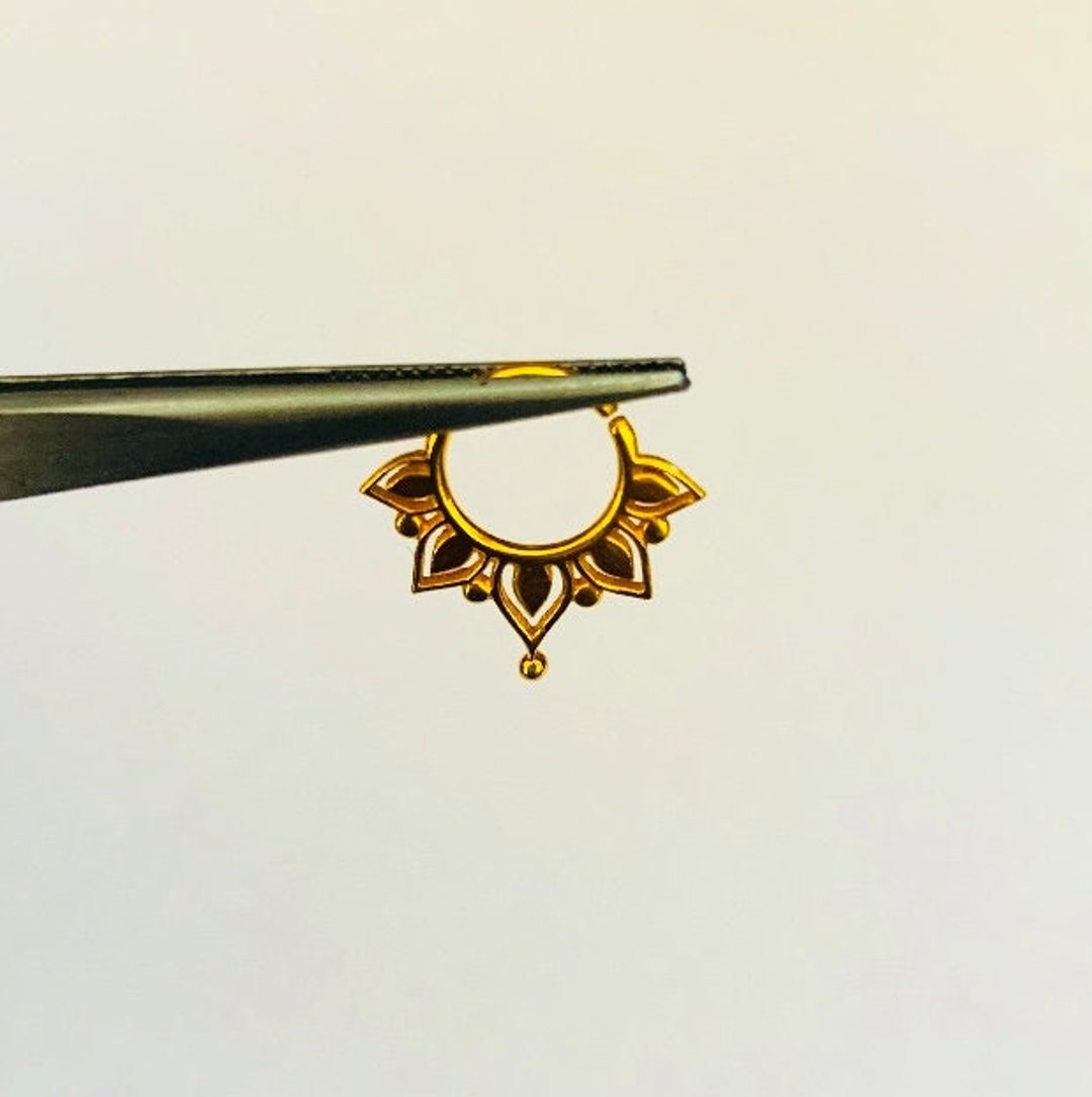 18k Solid Gold Nose Ring Real Gold Nose Ring Indian Nose Hoopchristmas Giftreal Gold Nose Hoop
