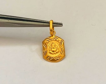 22k Gold Ganesha Pendant-solid Gold 