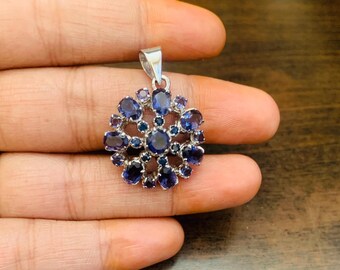AAA quality Amethyst Pendant- Silver Amethyst Pendant-Gemstone Pendant-Birthstone Pendant-High Quality Amethyst -Gift for One-Christmas Gift