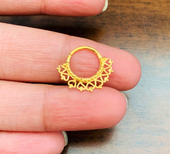 22k Solid Gold Nose Ring nose Gold Hoop gold Nose Ring solid Gold