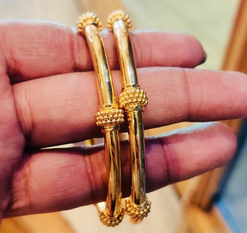 22k Solid Gold Banglesolid Gold Rajwada Bangle Gold Etsy