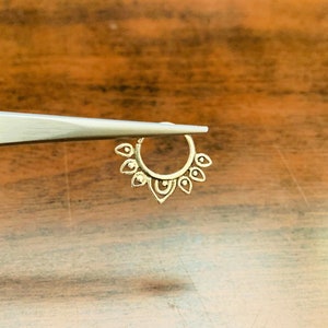 High quality Sterling Silver handcrafted nose ring: seamless nose ring hoop- Thin Small Nose Hoop- Nose jewellery- Silver Nose Ring