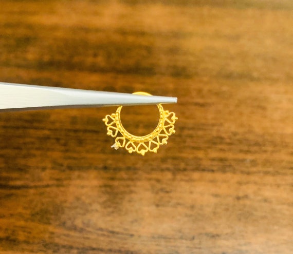 Gold nose ring best sale 22k