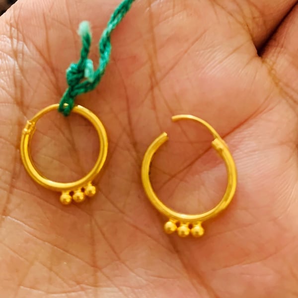 Indian Gold Earrings Etsy
