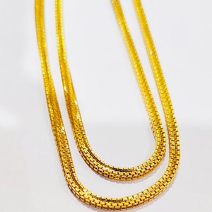 22k Solid Gold Antique Chain- Unisex gold chain- Indian Gold chain-Indian gold jewellery hallmark gold chain-22k gold piece Gold Chain