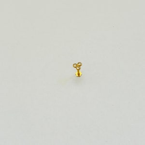 18k Solid Gold Diamond Labret-18k Gold Labret with Fine quality Rose cut Diamond-Real Solid Gold Diamond Nose Stud-Real Gold Diamond Stud
