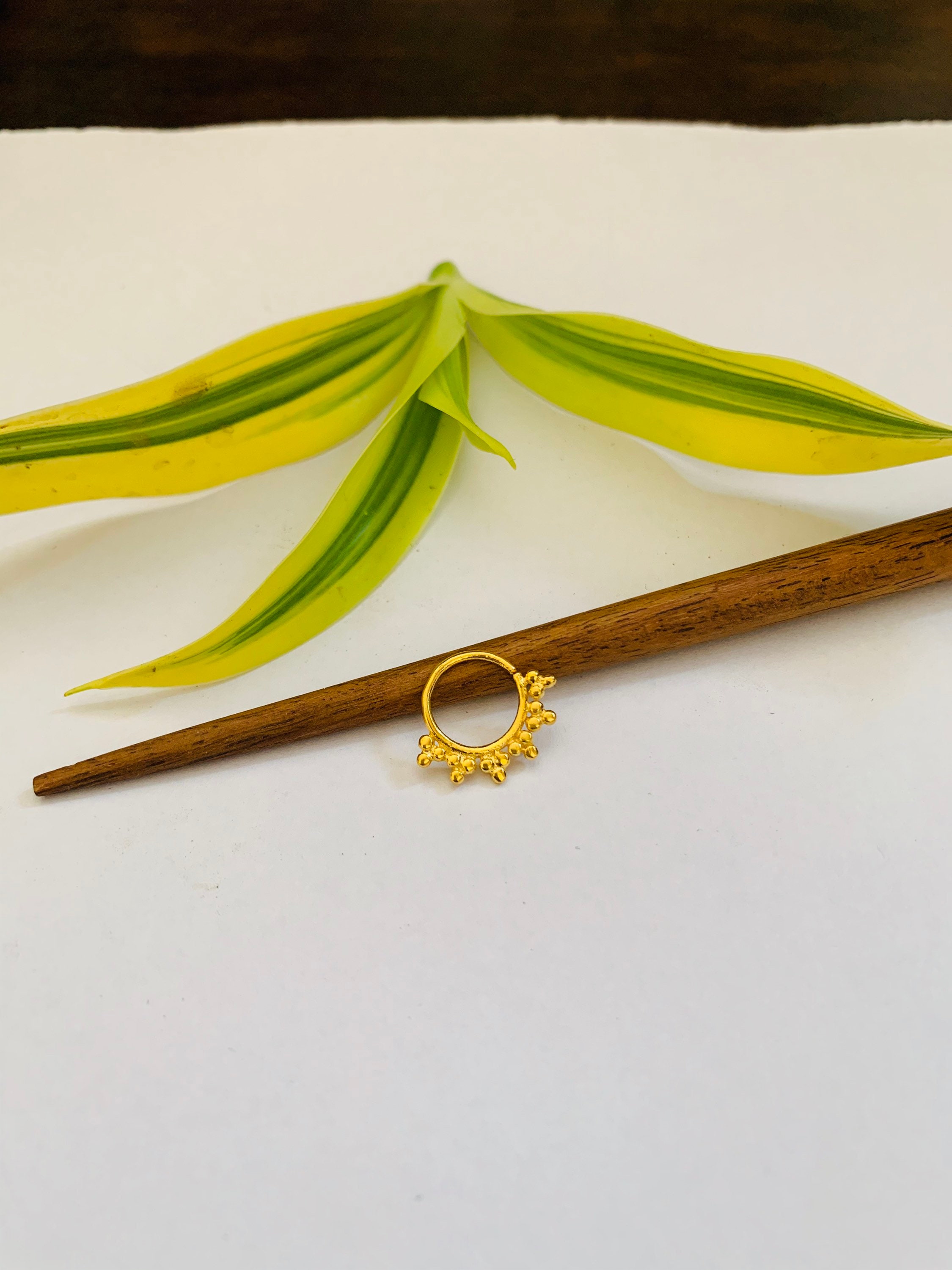 Gold Nose Ring Indian Nose Ring Gold Plated Nose Ring Nose Etsy