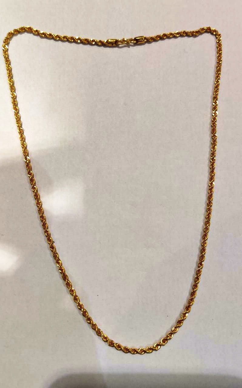 22k Solid Gold Rope Chainrope Design Gold Chain Indian Gold Etsy