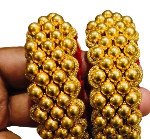 22K Solid Gold Gokhru Solid Gold rajwada Gokhru Gold bangle handcrafted Maharani Royal Gokhru or Pochi Gokhru Style Gold Adjustable Bracelet