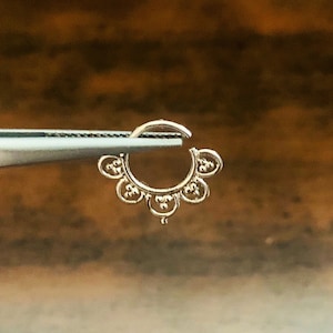 High quality Sterling Silver indian nose ring: -Indian Thin Small Nose Hoop-Rajasthani Nose jewellery- Indian nose Ring- Seamless Nose hoop