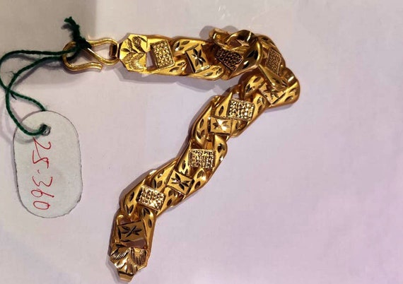 Men's Solid 14k Yellow Gold 65 grams Gold Curb Link 13mm Heavy Masculine Bracelet  9