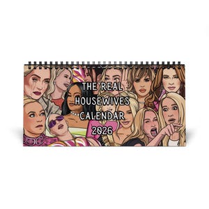 Real Housewives bureaukalender voor het Verenigd Koninkrijk, 2026 | Met The Real Housewives of Beverly Hills | Bravo-tv RHOBH-cadeau | Popcultuurmerchandise