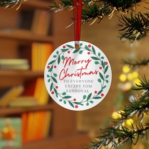 Merry Christmas To Everyone Except Tom Sandoval Vanderpump Rules Drama | Ariana Madix & Tom Sandoval Split | Bravo TV Scandovol Ornament