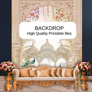 Wedding Back Drops | Indian Wedding Digital Backdrop | Decor Backdrop | Printable Backdrop | Size Customization Available