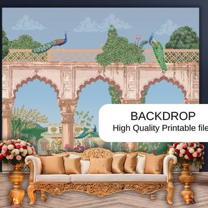 Wedding Back Drops | Indian Wedding Digital Backdrop | Decor Backdrop | Printable Backdrop | Size Customization Available
