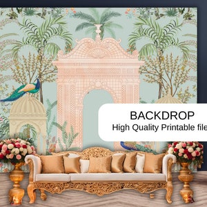 Wedding Back Drops | Indian Wedding Digital Backdrop | Decor Backdrop | Printable Backdrop | Size Customization Available