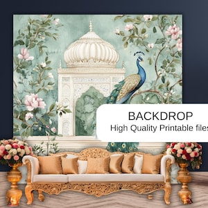 Wedding Back Drops | Indian Wedding Digital Backdrop | Decor Backdrop | Printable Backdrop | Size Customization Available