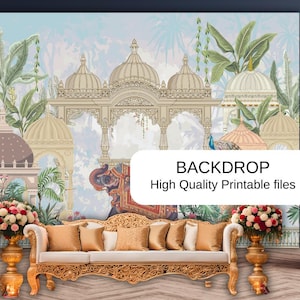Wedding Back Drops | Indian Wedding Digital Backdrop | Decor Backdrop | Printable Backdrop | Size Customization Available