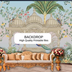 Wedding Back Drops | Indian Wedding Digital Backdrop | Decor Backdrop | Printable Backdrop | Size Customization Available