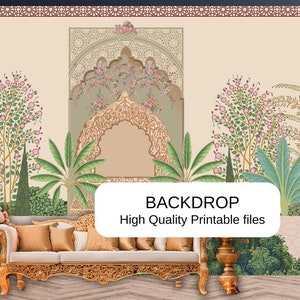 Wedding Back Drops | Indian Wedding Digital Backdrop | Decor Backdrop | Printable Backdrop | Size Customization Available