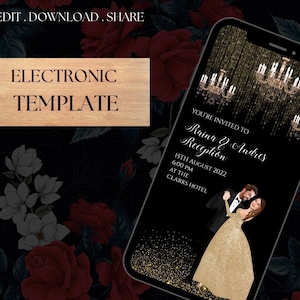 Cartão de recepção digital e convite de recepção indiano, convites de recepção como cartão de casamento indiano, convites indianos como convites de casamento indiano