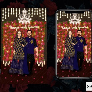 Indian Wedding SAVE THE DATE invitation card Template, Custom Wedding Invitation Save the Date, Indian Wedding Whatsapp Invite Save the Date