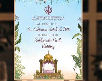 Sikh Sukhmani Shahib Ji Akhand Path sign Welcome sign, Akhand Path Welcome as Akhand Path Sahib Welcome sign, Akhand Paath Welcome sign