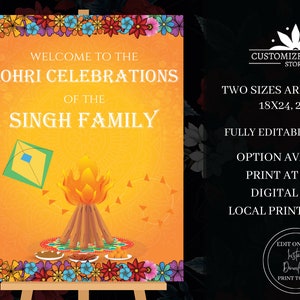 Lohri Partyborden als Welkom Lohri borden, Lohri Welkomstborden & Lohri posters, Lohri decoratie als Welkom bij Lohri Bord, Lohri decorborden