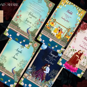 Indian Wedding Digital Invite as Indian Wedding invitation card Hindu, Indian invite template & Indian invitations Hindu Wedding card Indian