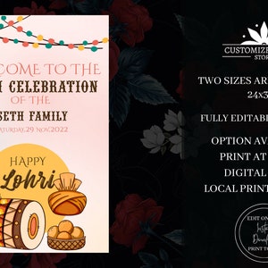 Cartel indio de Lohri como letreros de bienvenida de Lohri, letreros de bienvenida de Lohri y letreros de decoración de Lohri, carteles de Lohri como letreros de Bienvenido a Lohri, decoración de Lohri