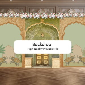 Wedding Back Drops | Indian Wedding Digital Backdrop | Decor Backdrop | Printable Backdrop | Size Customization Available