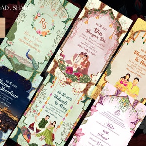 Indian Wedding Digital Invite as Indian Wedding invitation card Hindu, Indian invite template & Indian invitations Hindu Wedding card Indian