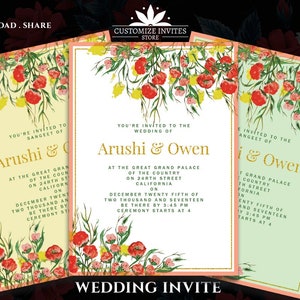 Indian Wedding Digital Invite as Indian Wedding invitation card Hindu, Indian invite template & Indian invitations Hindu Wedding card Indian