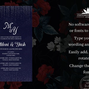 Indian Engagement invitation Digital Ring Ceremony invite, Engagement card Ring Ceremony invitation & Engagement invites Digital Roka invite