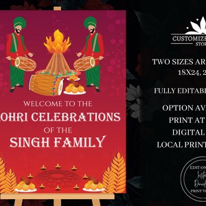 Lohri Partyborden als Welkom Lohri borden, Lohri Welkomstborden & Lohri posters, Lohri decoratie als Welkom bij Lohri Bord, Lohri decorborden