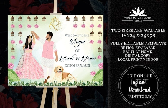 Luxury ring ceremony poster, luxury gold post Template | PosterMyWall