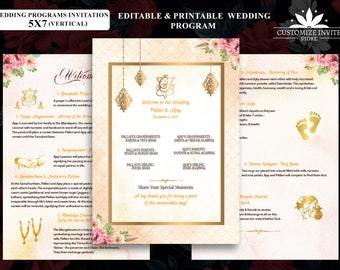 Indian Ceremony Program infographic Hindu wedding guide, Hindu Wedding Program as Indian Wedding guides printable, Hindu Ceremony programs