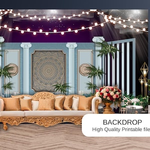 Wedding Back Drops | Indian Wedding Digital Backdrop | Decor Backdrop | Printable Backdrop | Size Customization Available