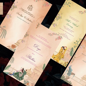 Indian Wedding Digital Invite as Indian Wedding invitation card Hindu, Indian invite template & Indian invitations Hindu Wedding card Indian
